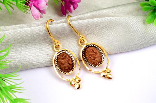 Two Mukhi Java Earrings in gold