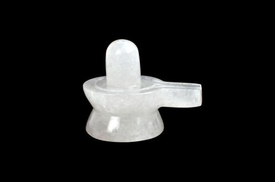 White Agate Shivling - 141 gms