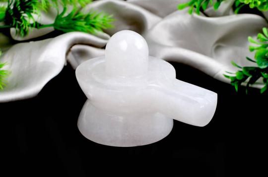 White Agate Shivling - 272 gms