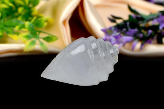 White Quartz Shankh - 59 gms