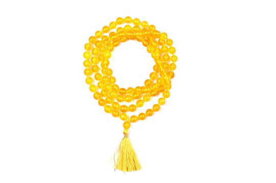 Yellow Agate mala