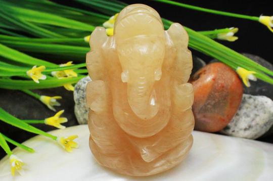 Yellow Jade Ganesh - 74 gms