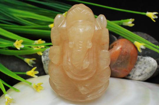 Yellow Jade Ganesh - 81 gms