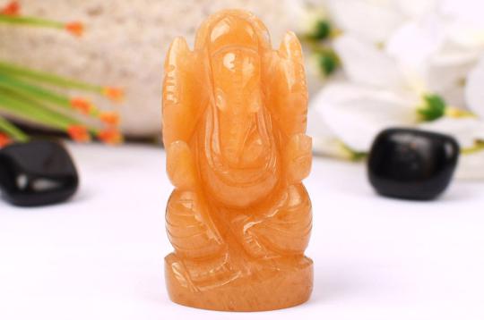 Yellow Jade Ganesha - 111 gms