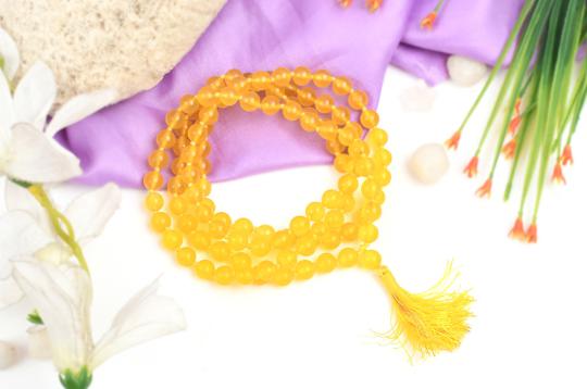 Yellow Jade Mala - 8mm