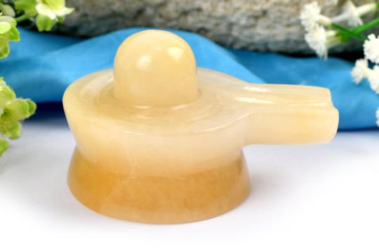 Yellow Jade Shivling - 198 gms