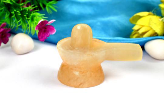 Yellow Jade Shivling - 66 gms - II