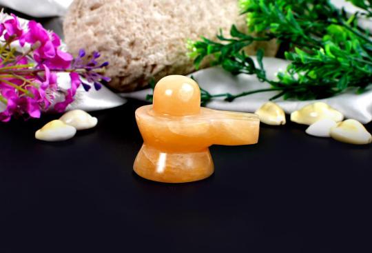 Yellow Jade Shivling - 91 gms