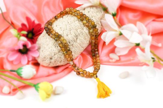 Yellow Jasper faceted beads Rosary