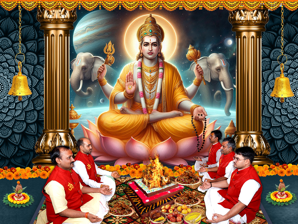 Jupiter Guru Graha Shanti puja & Guru Mantra Japam 125000 Chants