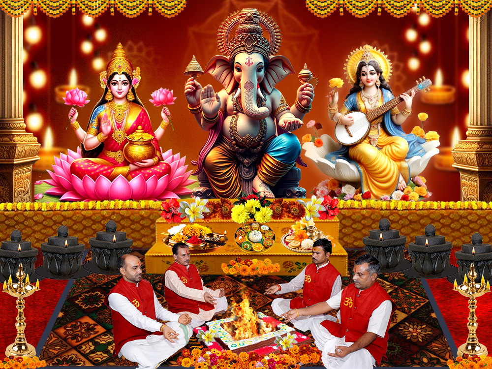 Laxmi Ganesha Saraswati Puja For Higher Education