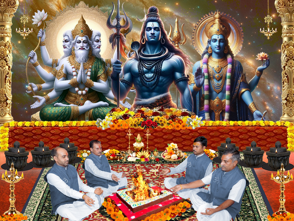 Brahma Vishnu Mahesh Trimurti Puja