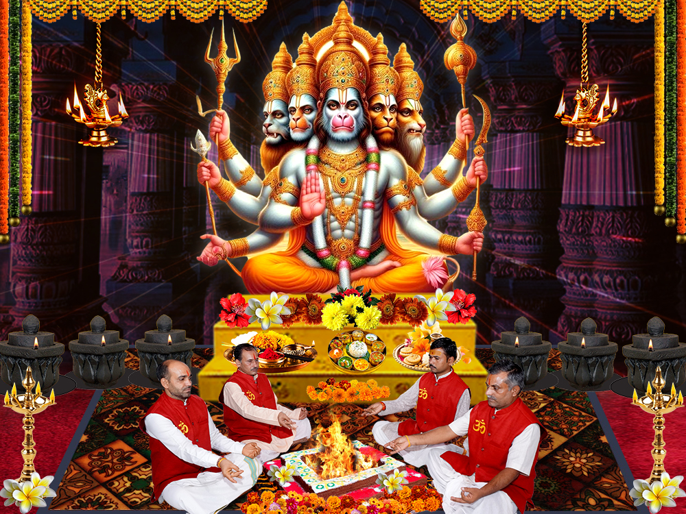 Panchmukhi Hanuman Pooja & Homam 11000 Chants