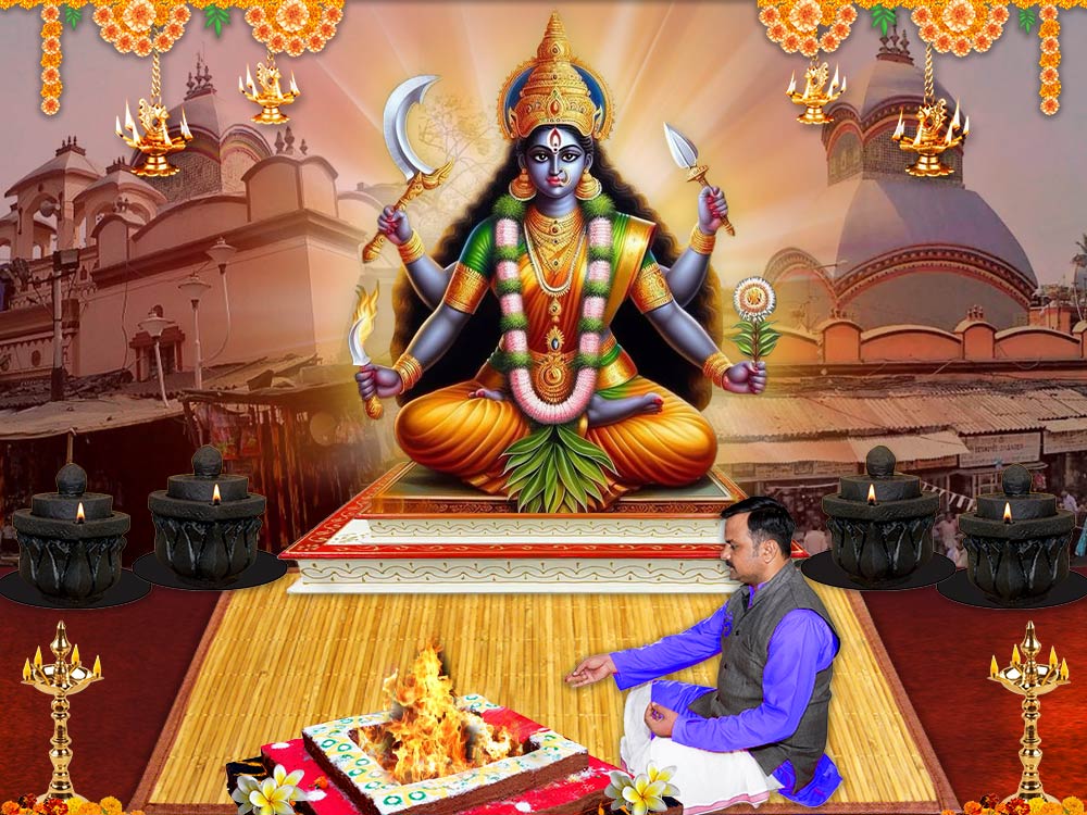 Puja at the Kalighat Kali Temple - Kolkata