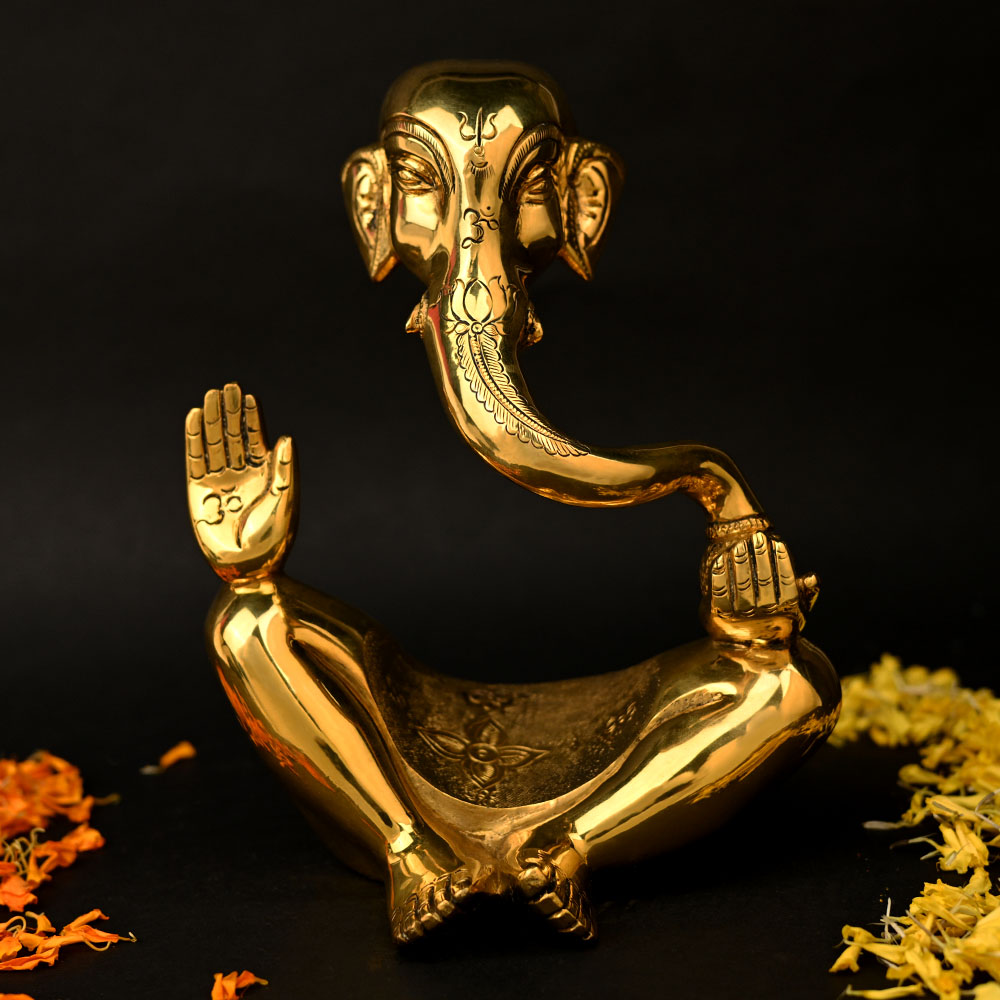 Modern Abstract Ganesh Brass Idol