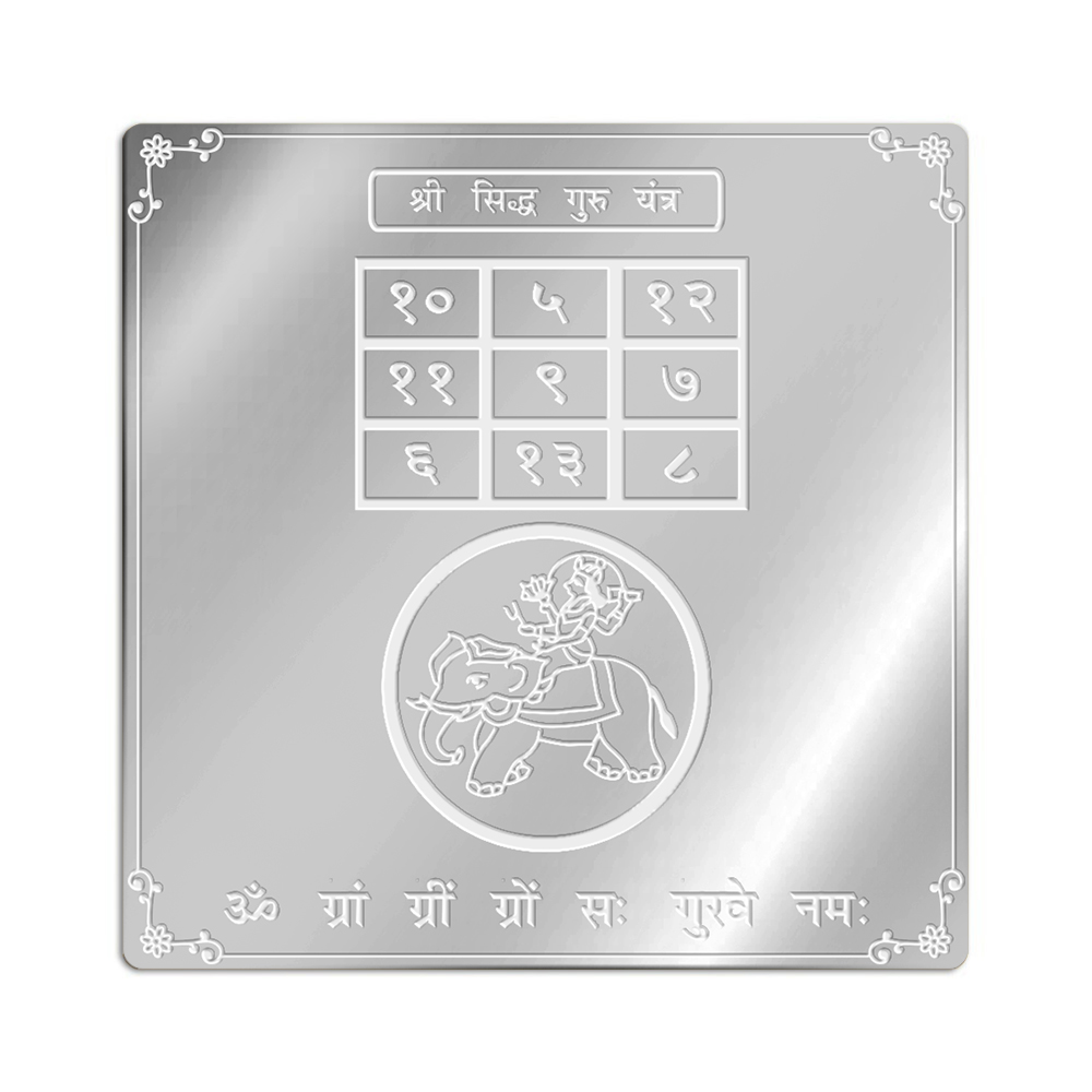 Guru Yantra in Pure Silver (999)