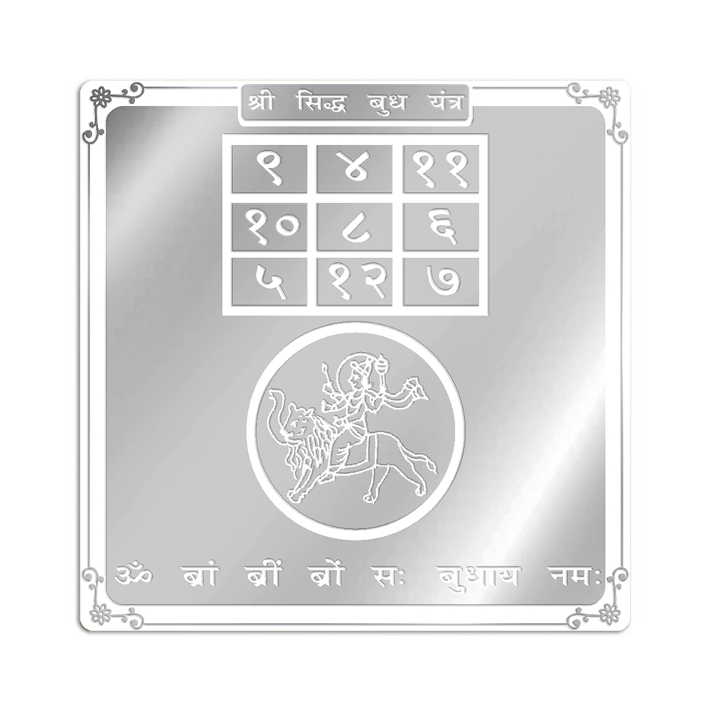 Siddh Buddh Yantra in Pure Silver (999)