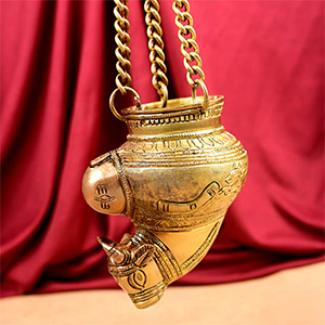 Buy Hanging Brass Nandi Abhishek Vessel from Rudra Centre (Rudraksha Ratna) at reasonable prices.