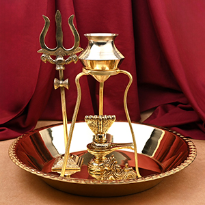 Buy Brass Shivling Abhishek Set with Nandi x Trishul x Kalash & Stand from Rudra Centre (Rudraksha Ratna) at reasonable prices.