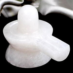 White Agate Shivling 253 gms