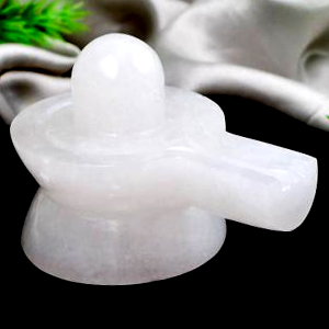 White Agate Shivling 272 gms
