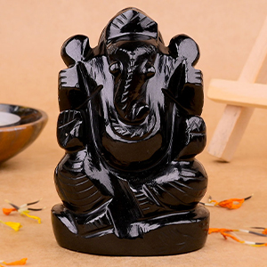 Black Agate Ganesh Idol - 223 gms