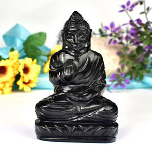 Buddha in Black Jade - 530 gms