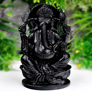 Black Jade Ganesha - 1825 gms