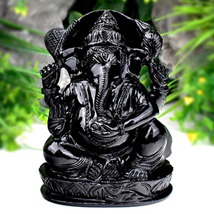 Black Jade Ganesha - 1708 gms
