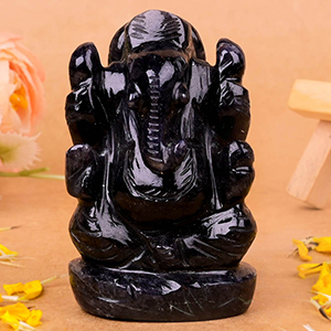 Blue Jade Ganesha Idol - 109 gms