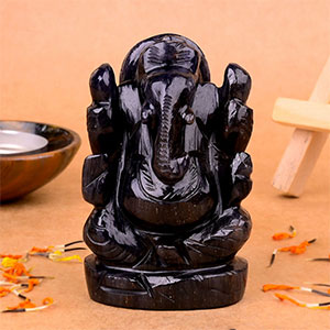 Blue Jade Ganesha Idol - 169 gm