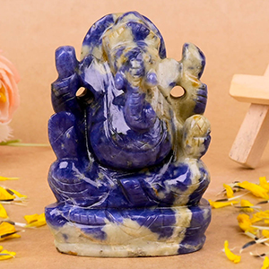 Blue Sodalite Ganesha Idol - 153 gms