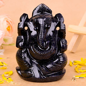 Blue Sunstone Ganesha Idol - 190 gms
