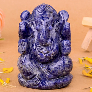 Blue Sodalite Ganesha Idol - 115 gms