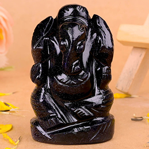 Blue Sunstone Ganesha Idol - 70 gms