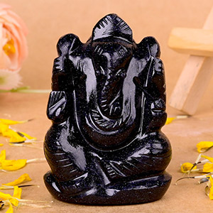 Blue Sunstone Ganesha Idol - 78 gms