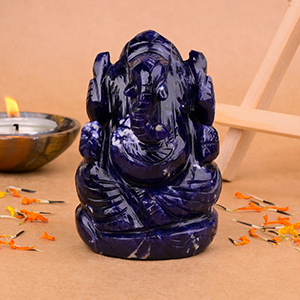 Blue Sodalite Ganesha Idol - 209 gms