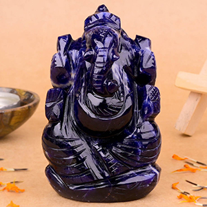 Blue Sodalite Ganesha Idol - 194 gms