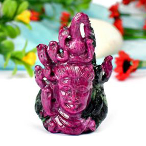 Shiva Face In Ruby - 325 carats