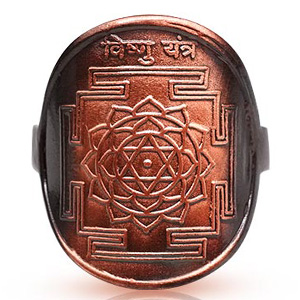 Shree Vishnu Yantra Ring in Copper