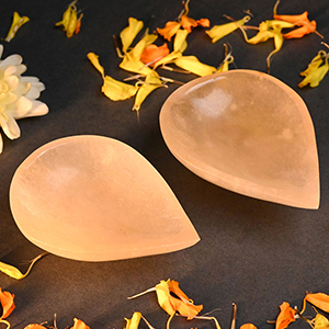 Yellow Aventurine Gemstone Diya (Set of 2)