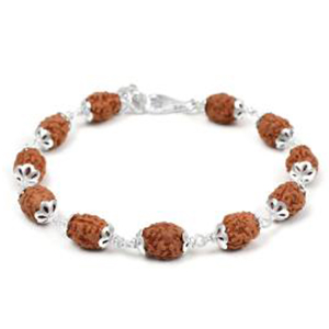 3 Mukhi Mahajwala Bracelet from Java with Silver Caps