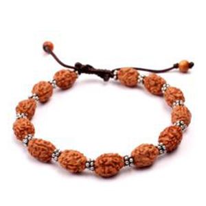 Mukhi Mahajwala Bracelet from Java with Silver Chakri in Thread
