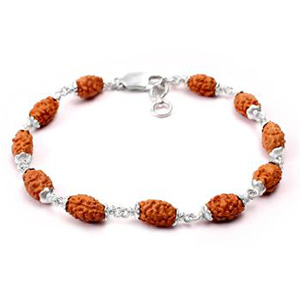 2 Mukhi Moon Bracelet from Java with Silver Caps