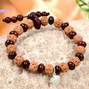 6 Mukhi Mars Bracelet from Java with Red Sandalwood Beads