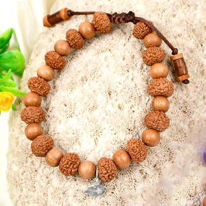 10 Mukhi Krishna Bracelet from Java with Sandalwood Beads
