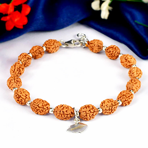 4 Mukhi Brahma Bracelet From Java with Silver Balls