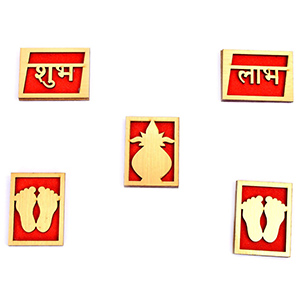 Shubh Labh Sticker (Set of 5) (Design I)