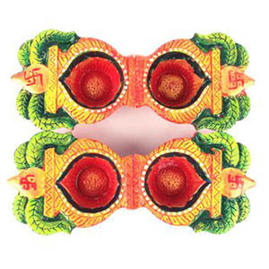 Kalash Diwali Earthen Diyas Set Of 4