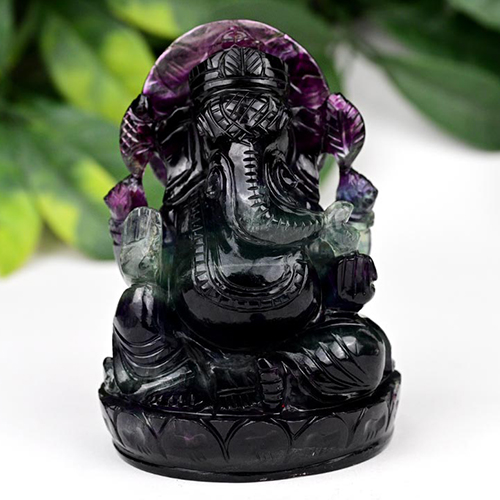 Fluorite Ganesha - 710 gms